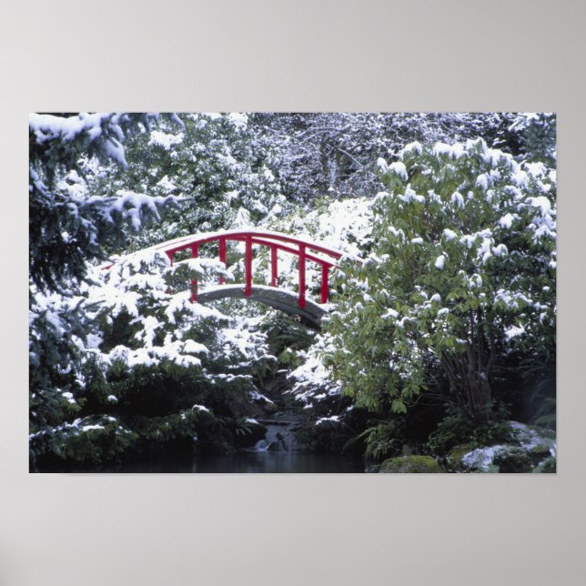 Poster N.A., USA, Washington, Seattle. Moon bridge in (Frente)