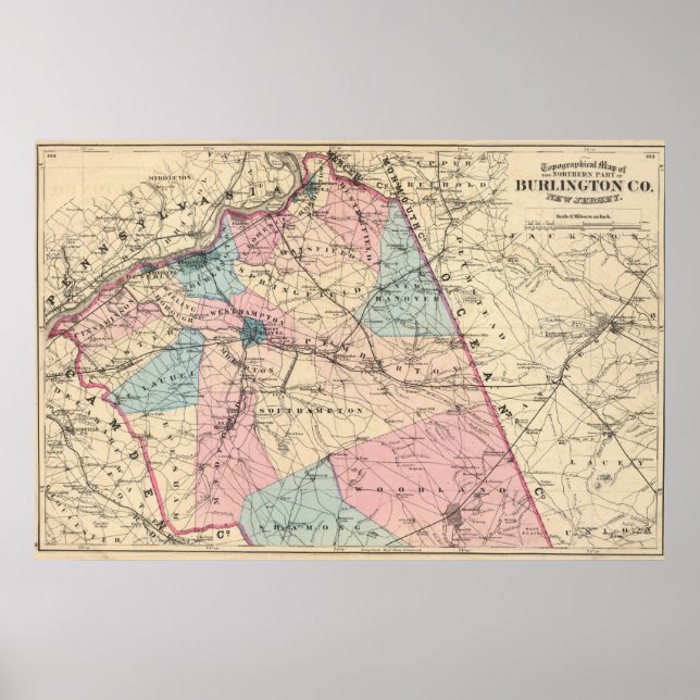 Poster N Burlington County, NJ (Frente)