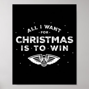 Poster N New Orleans Pelicans Natal Tudo O Que Eu Quero É