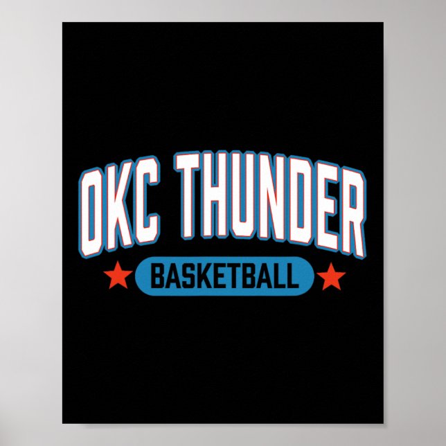 Poster N Oklahoma City Thunder Sketll Americana  (Frente)