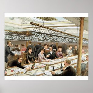 Pôster Na baía, tempo de comensal - um inchamento