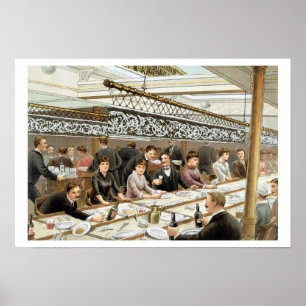 Poster Na baía, tempo de comensal - um inchamento