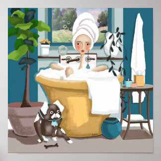 Poster Na banheira