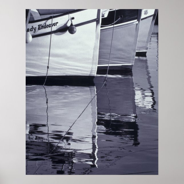 Poster NA, Canadá, Nova Escócia, Digby. Embarcações de pe (Frente)