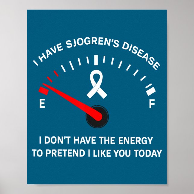 Poster Na Doença de Sjogren Não Finja Energia (Frente)