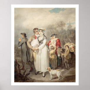 Pôster Na estrada, 1799 (c/c sobre vestígios de lápis no