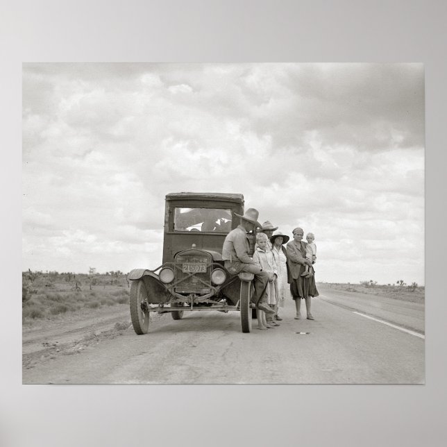 Pôster Na Estrada, 1937. Foto Antiga (Frente)
