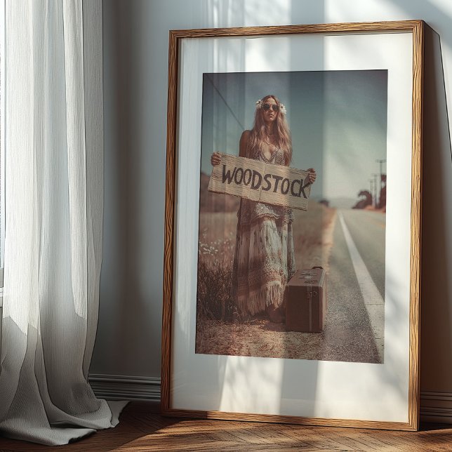 Poster Na Estrada de Woodstock: Uma Viagem Vintage (Criador carregado)