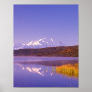 Poster NA, EUA, Alasca, Denali NP, Wonder Lake, Mt.