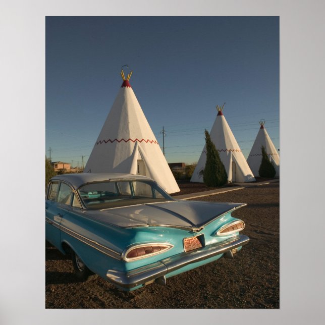 Pôster NA, EUA, Arizona, Holbrook Route 66, Wigwam (Frente)