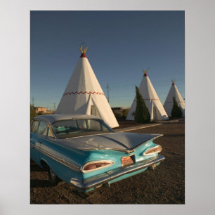 Pôster NA, EUA, arizona, rota 66 de Holbrook, Wigwam