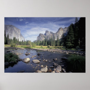 Pôster NA, EUA, Califórnia, Yosemite NP, Vista do vale