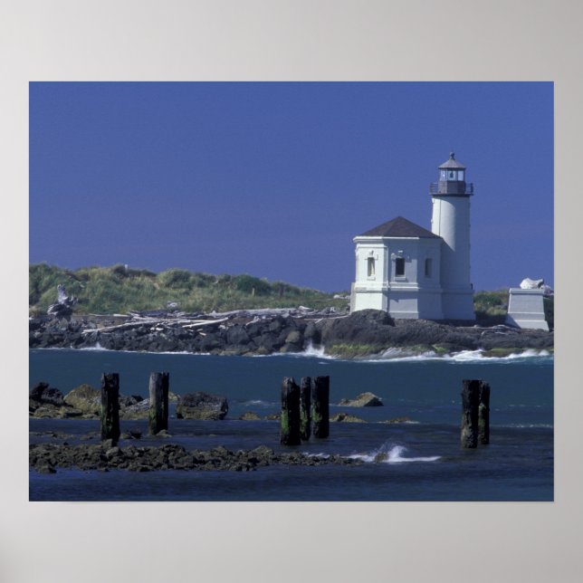 Pôster NA, EUA, Oregon, Bandon, Farol Coquille (Frente)