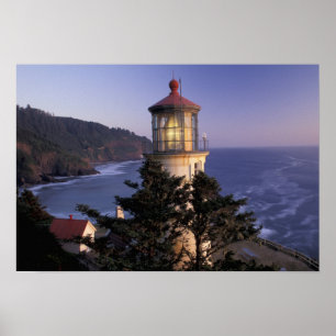 Pôster NA, EUA, Oregon, Farol Heceta Head,