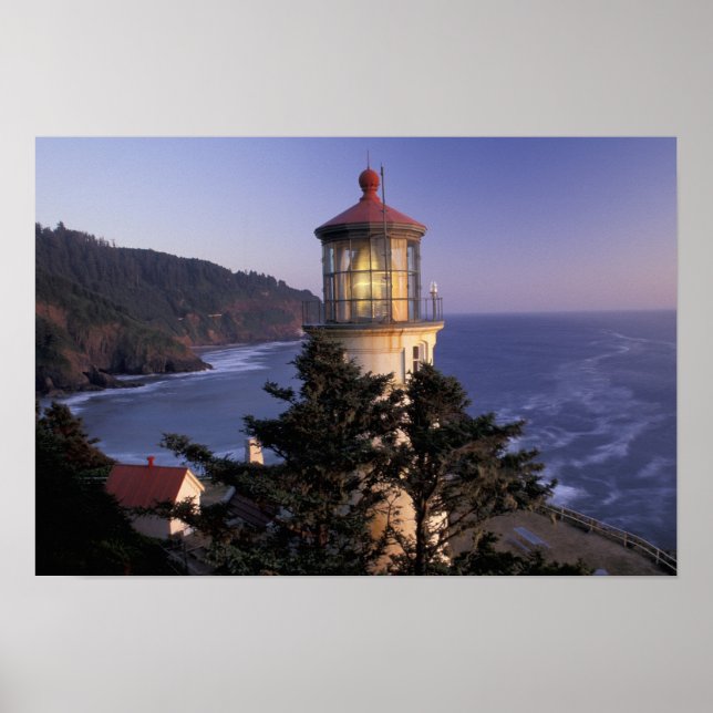 Pôster NA, EUA, Oregon, Farol Heceta Head, (Frente)