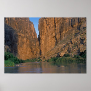 Poster NA, EUA, Texas, Big Bend National Park.Rio