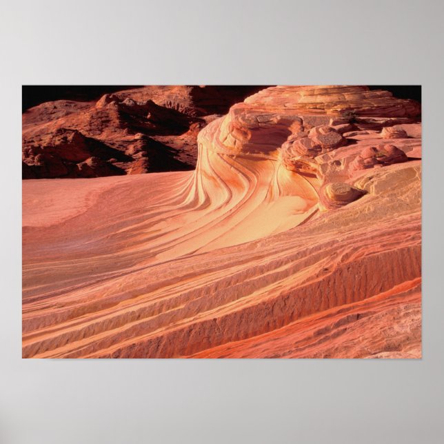Pôster NA, EUA, Utah, Vermillion Cliffs. Coyote Butte (Frente)
