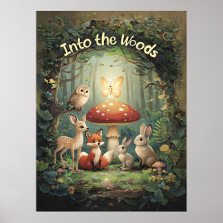 Poster Na Floresta – Animal da Floresta Caprichosa