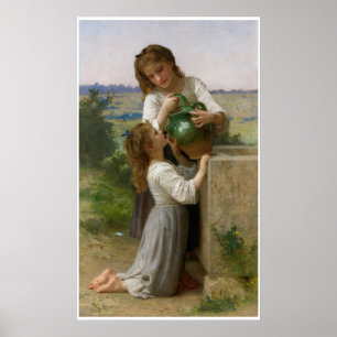 Pôster Na fonte William-Adolphe Bouguereau