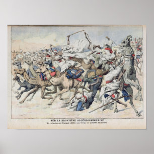 Poster Na Fronteira Algero-marroquina, um francês