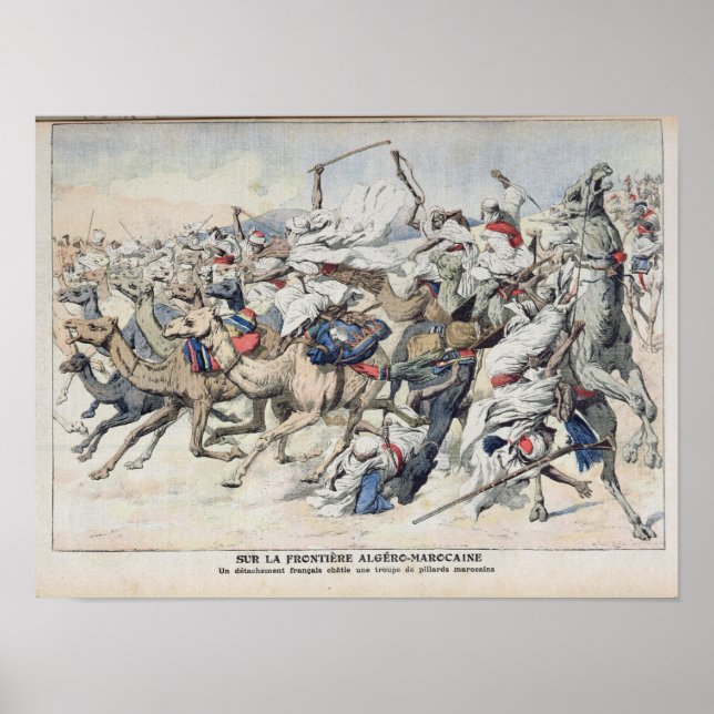 Poster Na Fronteira Algero-marroquina, um francês (Frente)