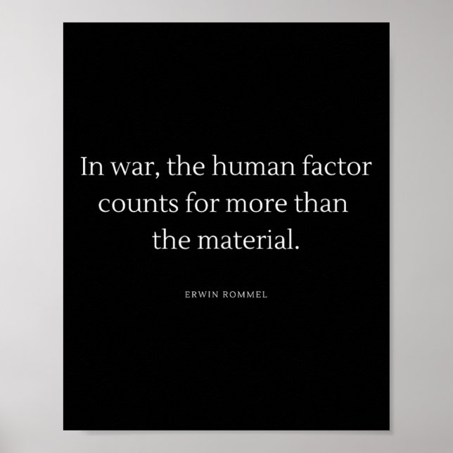 Poster Na Guerra, O Fator Humano Conta Com Mais. Erwin Ro (Frente)