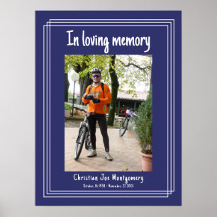 Poster Na memória amorosa Blue Photo Funeral