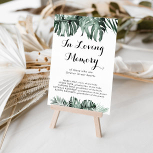 Poster Na Memória Amorosa Floral Branca da Vegetação Trop