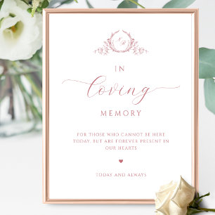 Poster Na memória amorosa, Sinal rosa-rosa-branco com mon