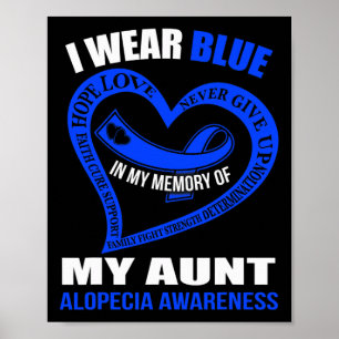 Poster Na memória da minha tia ALOPECIA SENSIBILIZAÇÃO