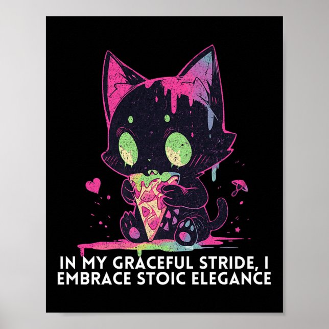 Poster Na Minha Capa Graciosa, Eu Abraço O Gato De Elegân (Frente)