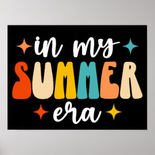 Poster Na Minha Época De Verão, Retro Groovy Summer