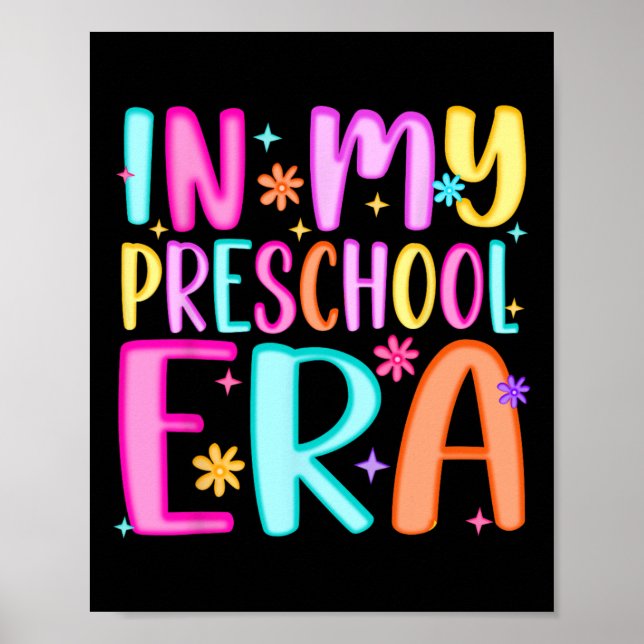 Poster Na Minha Época Pré-Escolar Professora Crianças Men (Frente)