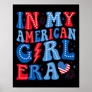 Poster Na Minha Era Americana, Retro Em 4 De Julho Groovy