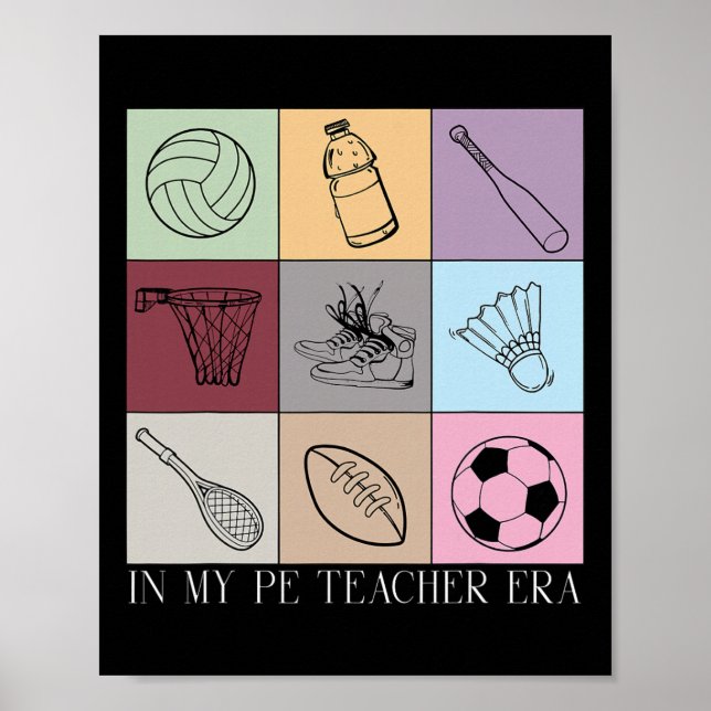 Poster Na Minha Era de Professor de Educação Física Profe (Frente)