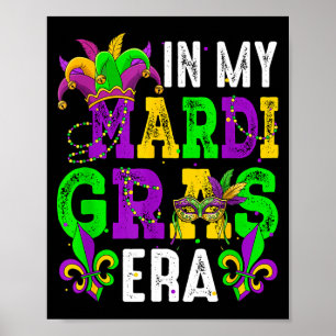Poster Na minha era do mardi gras contas coloridas mascar
