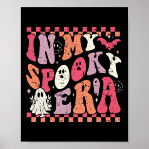 Poster Na Minha Era Spooky Groovy Hippie Halloween Ghost
