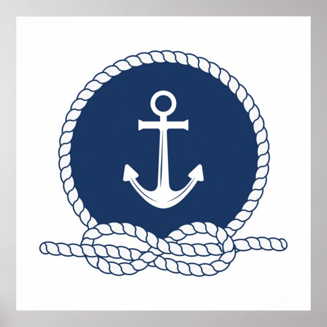 Poster Na moda Anchor E Corda (Frente)