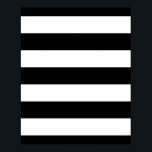 Pôster Na moda de faixas brancas e pretas<br><div class="desc">As listras gráficas preto e branco a negrito decor de forma horizontal ou vertical são um estilo moderno de design gráfico clássico que sempre dá um presente personalizado para você mesmo ou para alguém especial na sua lista, estas certamente dão uma impressão em qualquer ocasião festiva. Envie-nos um e-mail usando...</div>