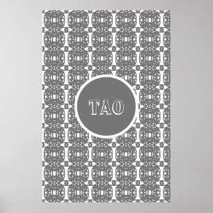 Poster Na moda e Caligrafia de Tao Branco