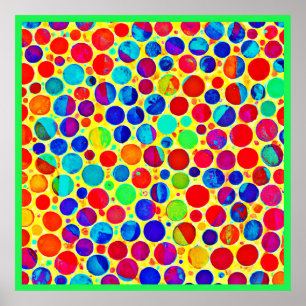 Poster Na moda e padrão chic coloridos