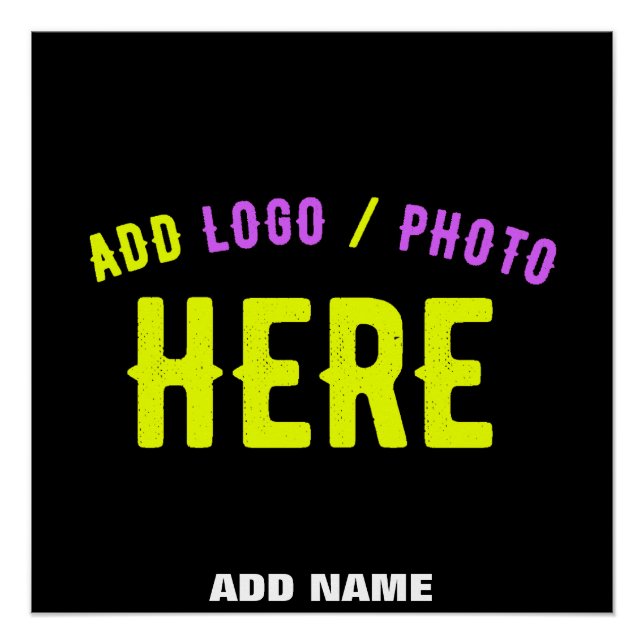 PÔSTER NA MODA MODERNO PERSONALIZÁVEL NEGRO VERIFICADO CO (Frente)