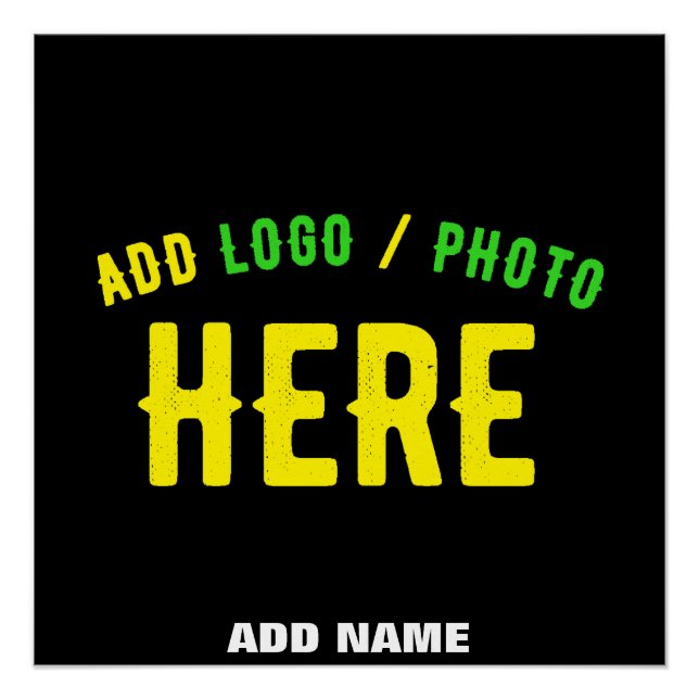 PÔSTER NA MODA MODERNO PERSONALIZÁVEL NEGRO VERIFICADO CO (Frente)