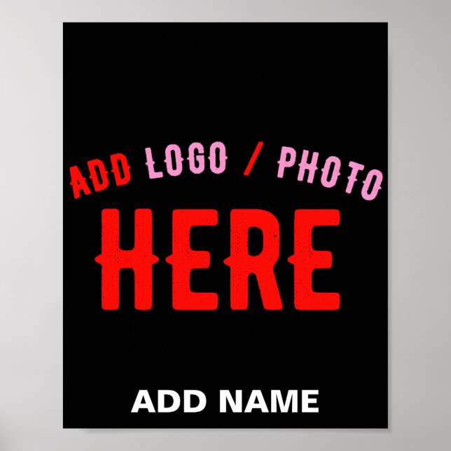 POSTER NA MODA MODERNO PERSONALIZÁVEL NEGRO VERIFICADO CO (Frente)
