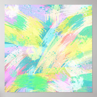 Na moda Pale Pastel Colors Abstrato