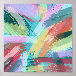 Poster Na moda Pastel Colors Abstrato