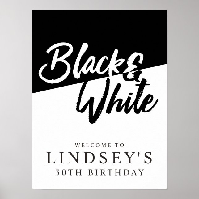 Poster Na moda, Preto e Branco (Frente)