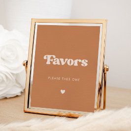 Poster Na moda retro Açúcar Marrom Sinal de Favor de Casa