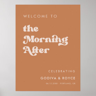 Poster Na moda retro Brown Sugar Morning Após Boas-vindas
