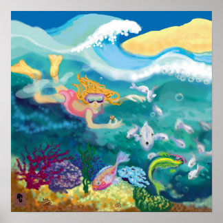 Pôster Na natação